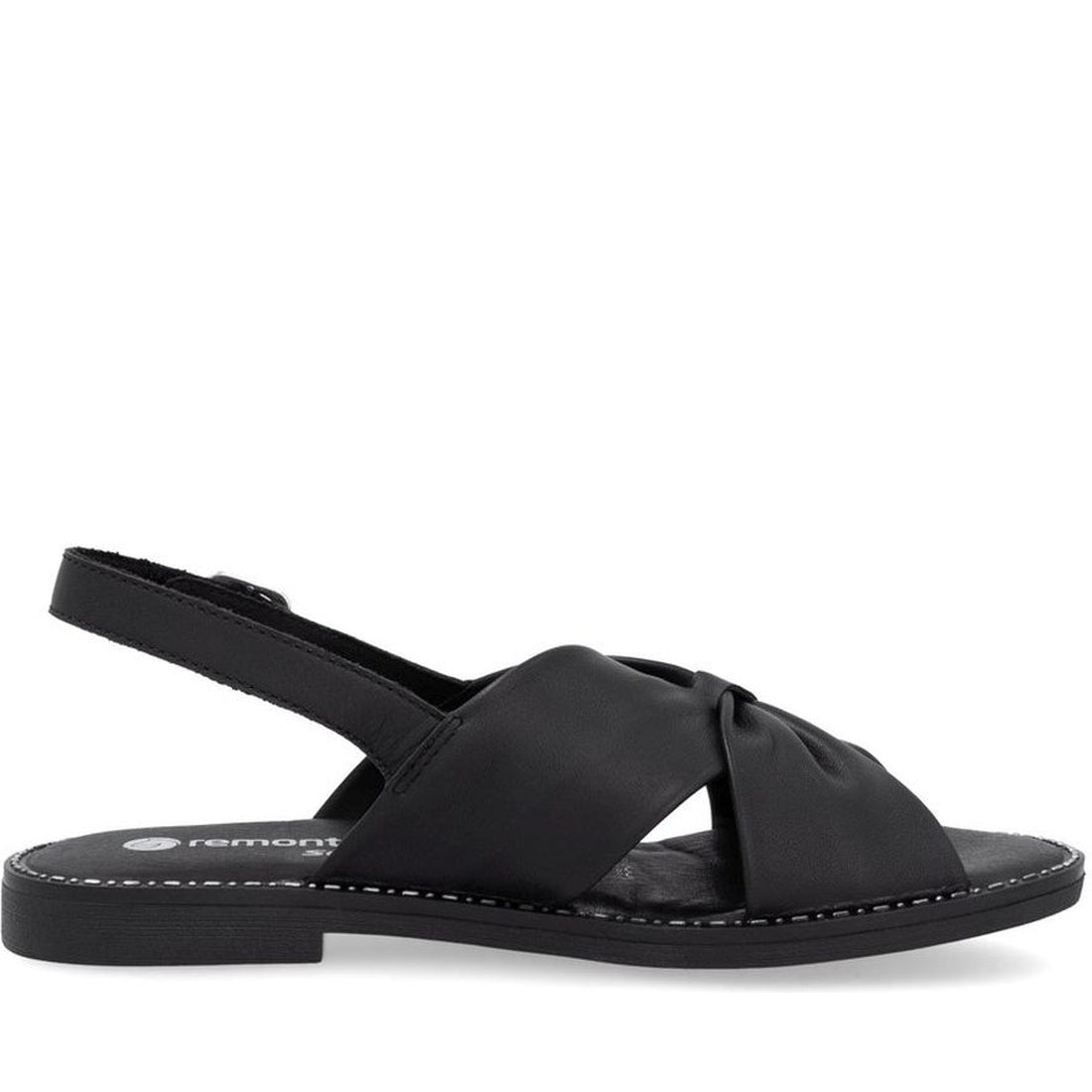 black casual open sandals