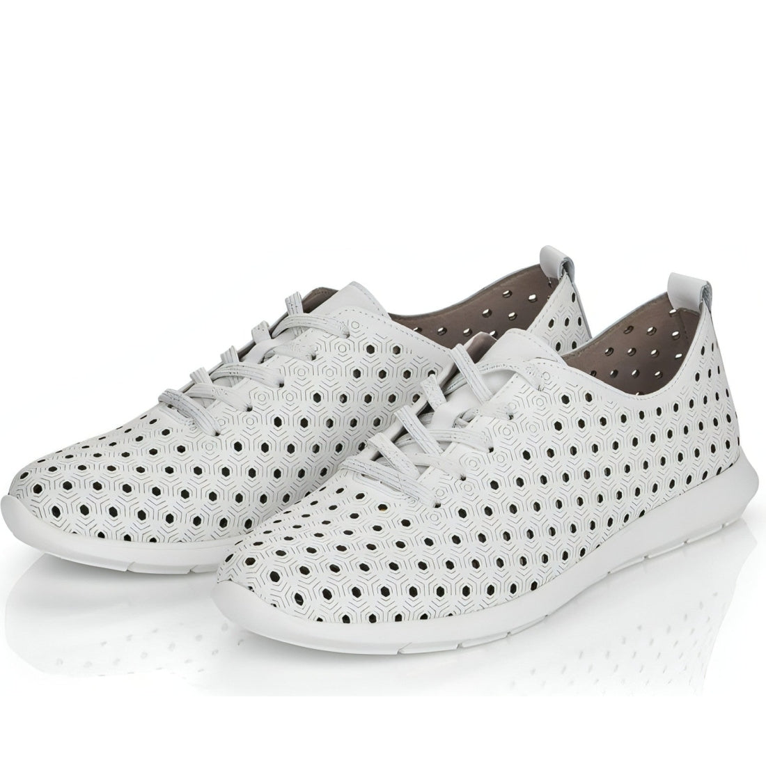 white casual closed shoes