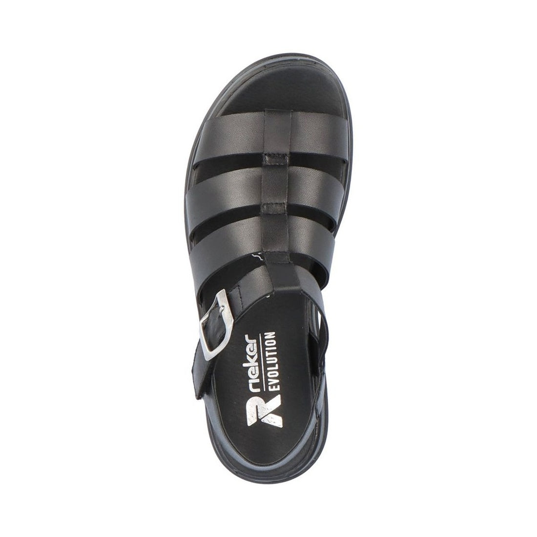 black casual open sandals