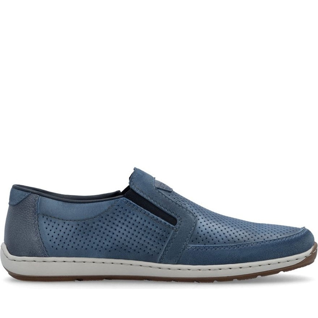 blue casual closed loafers