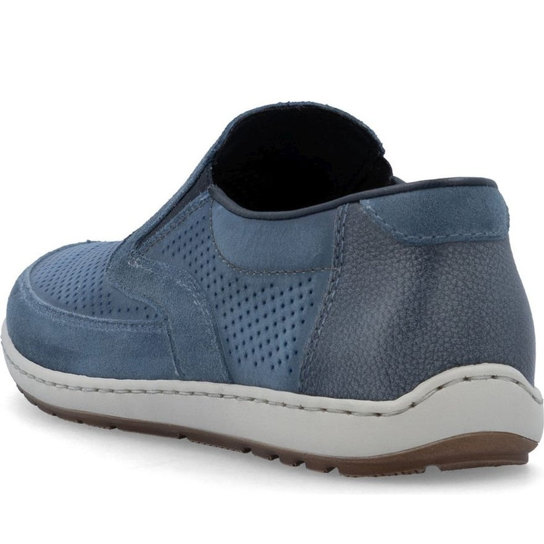 blue casual closed loafers