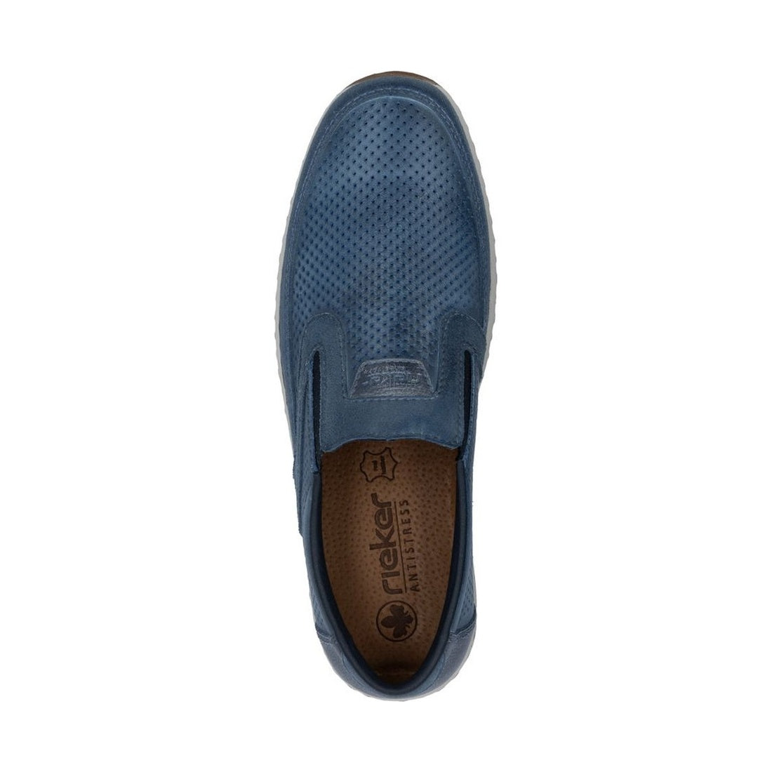 blue casual closed loafers