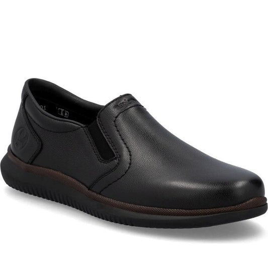black casual closed formal shoes