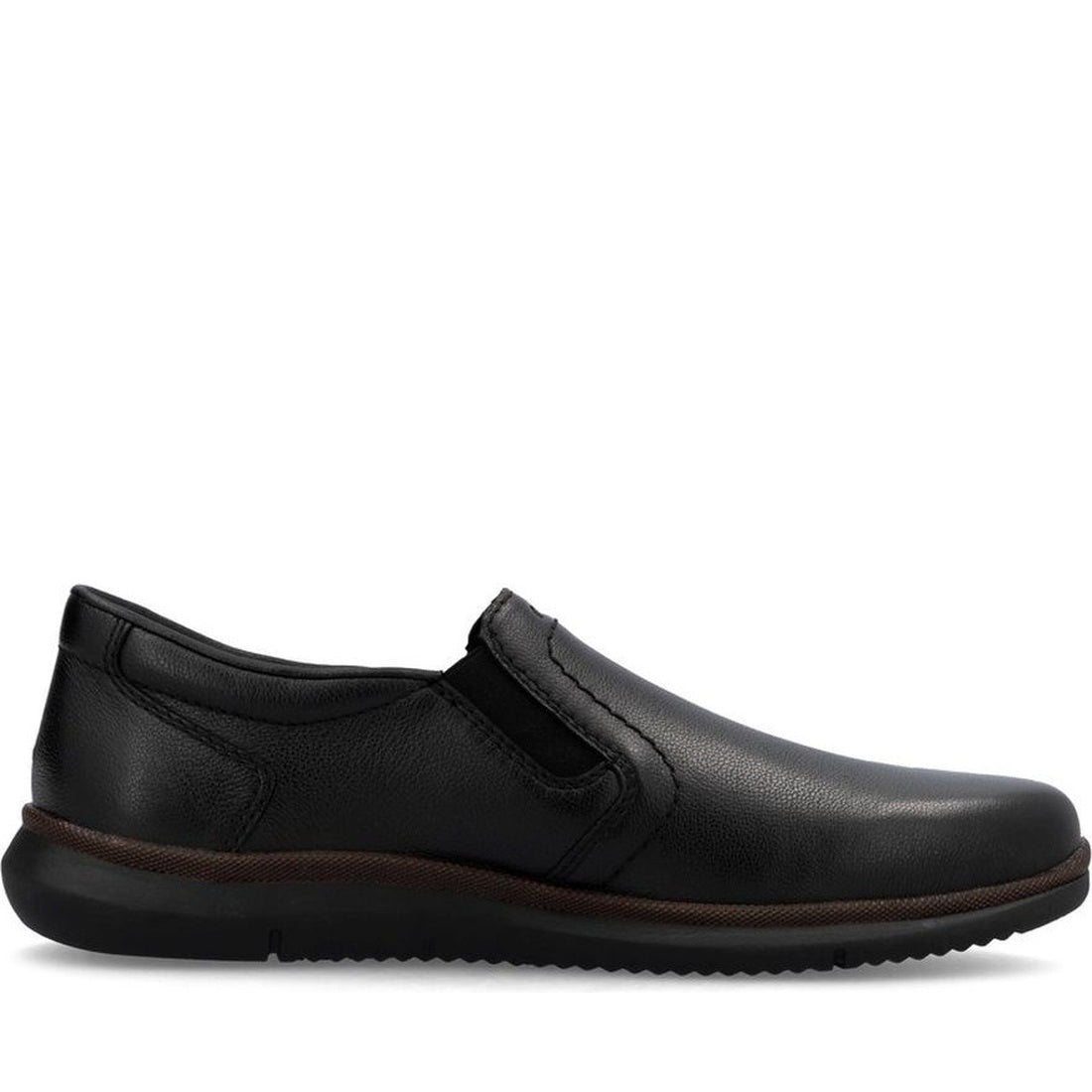 black casual closed formal shoes