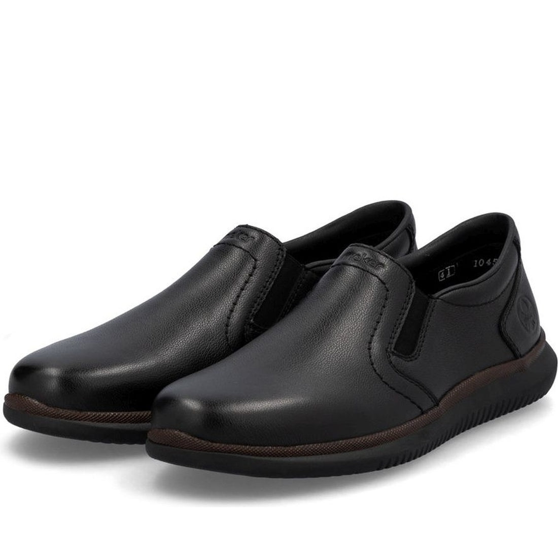 black casual closed formal shoes
