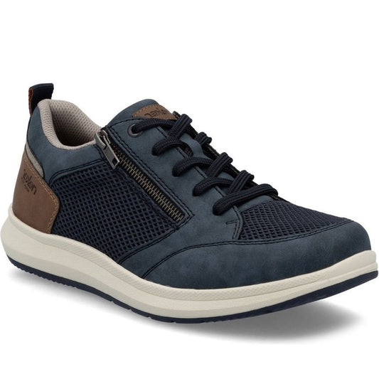 blue casual closed sneakers