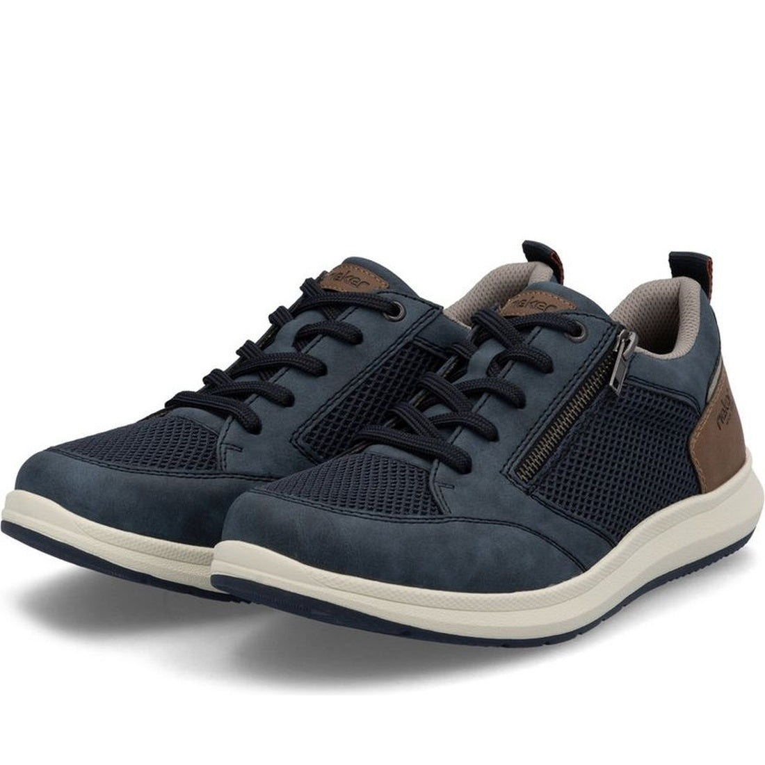 blue casual closed sneakers