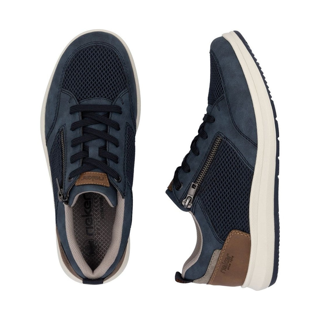 blue casual closed sneakers