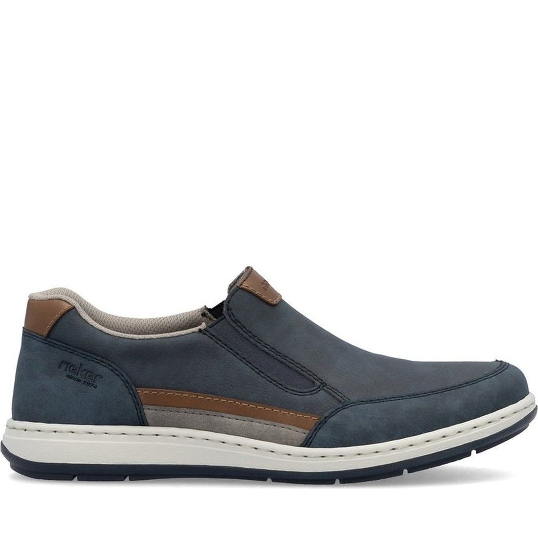 blue casual closed loafers