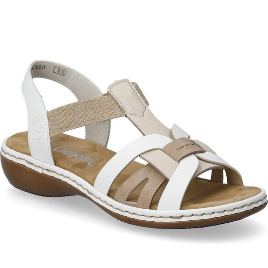 white casual open sandals