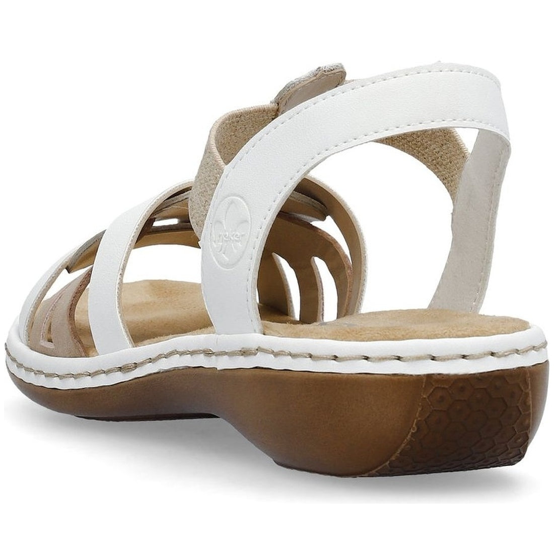 white casual open sandals