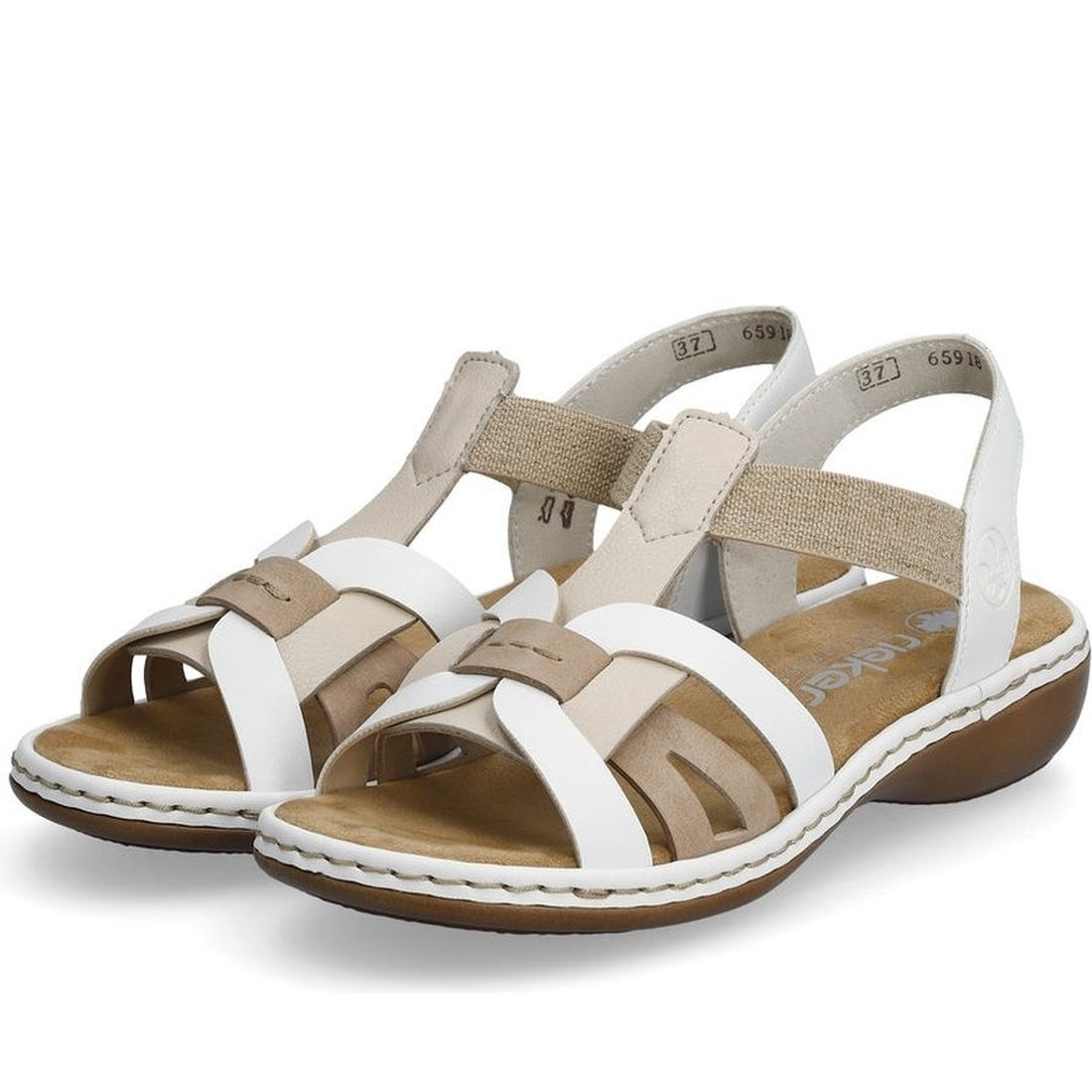white casual open sandals