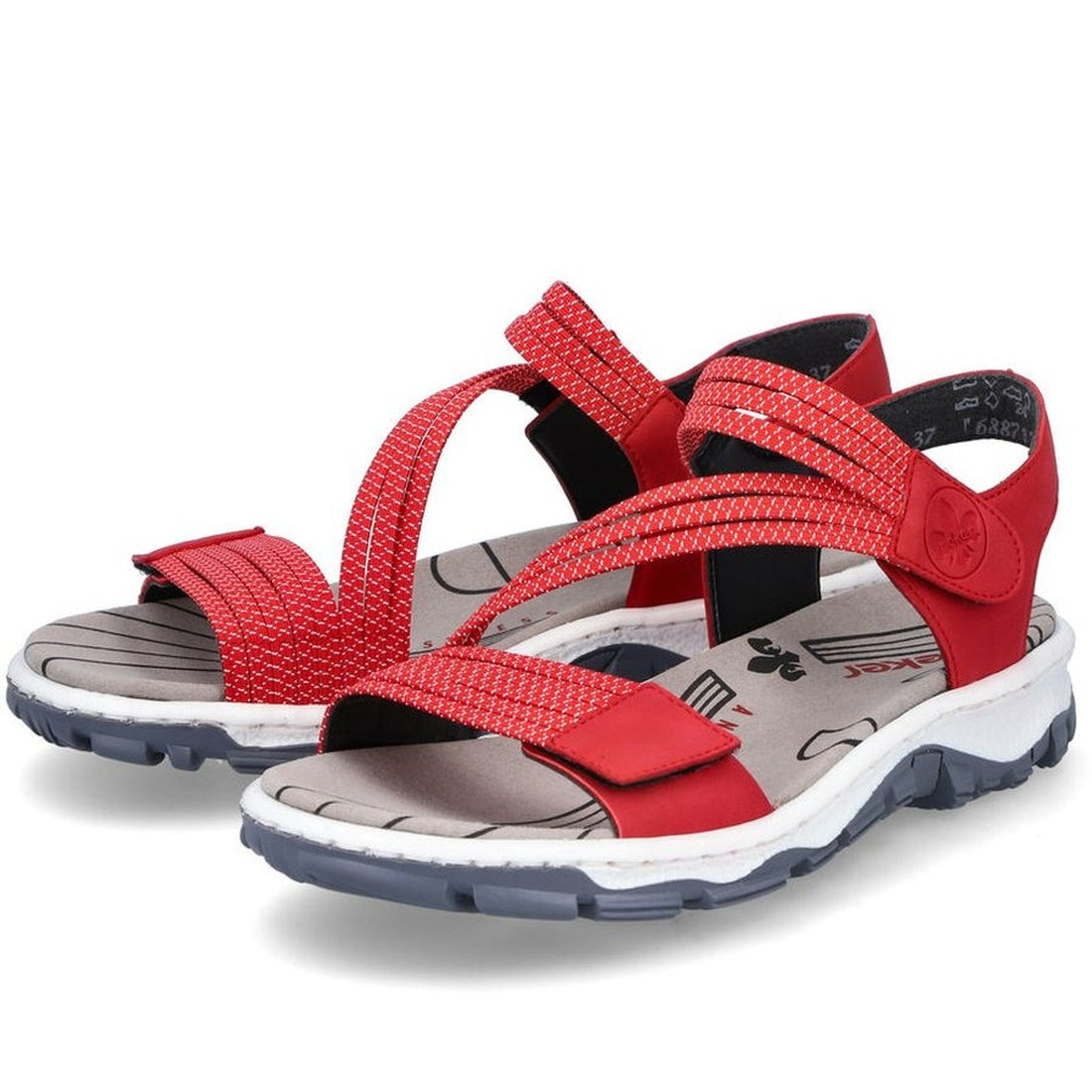 red casual open sandals