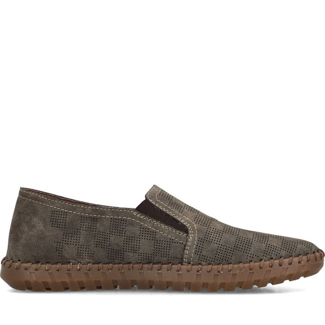 brown casual closed slipper