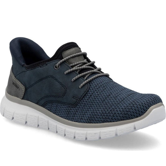 blue casual closed sneakers