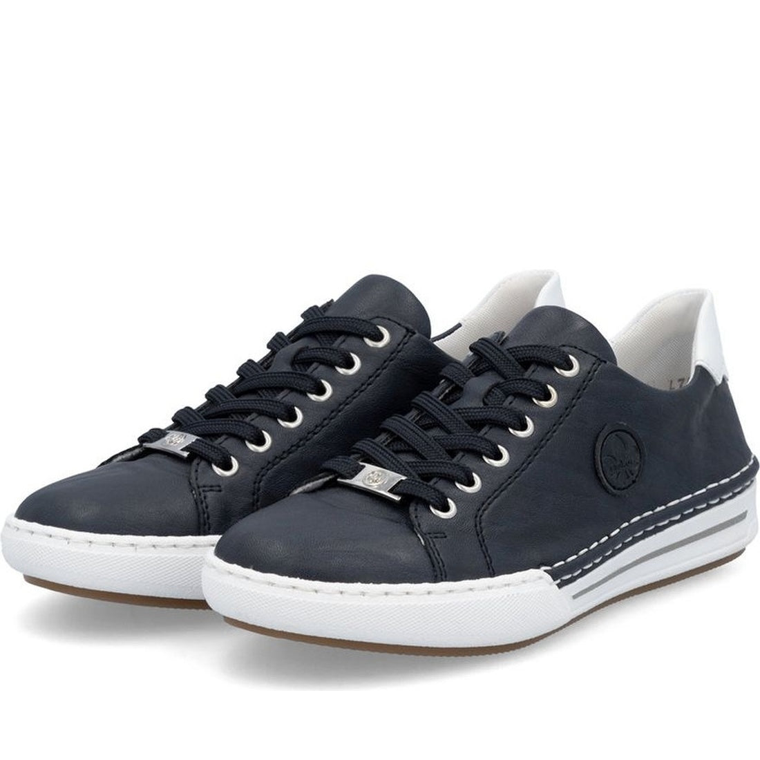 blue casual closed sneakers