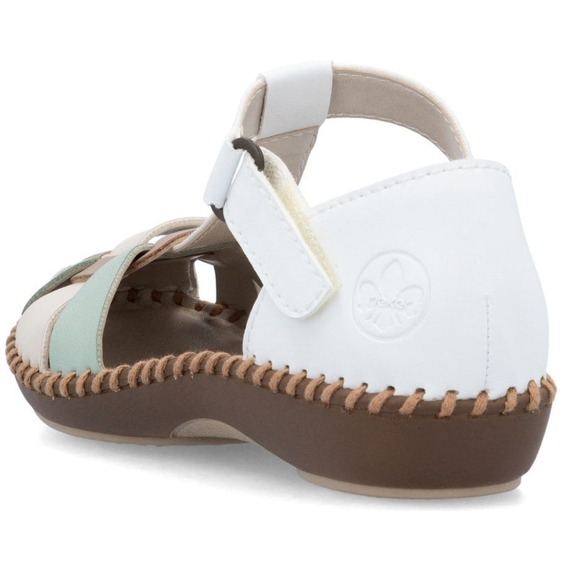 white casual closed sandals