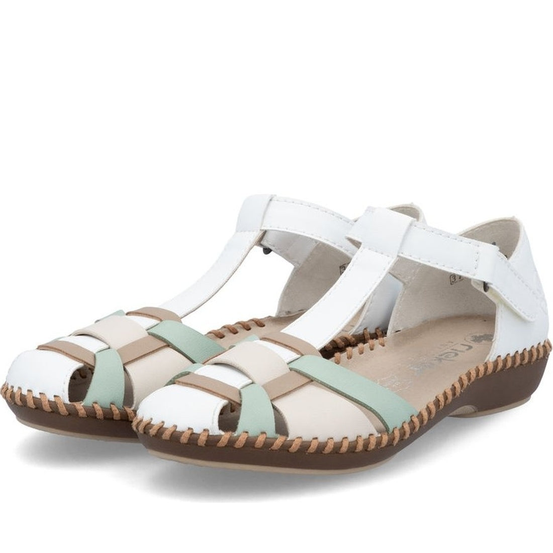 white casual closed sandals