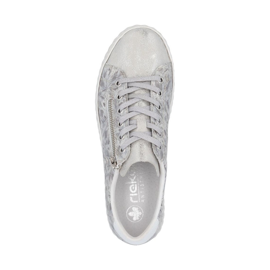 silver casual closed sneakers