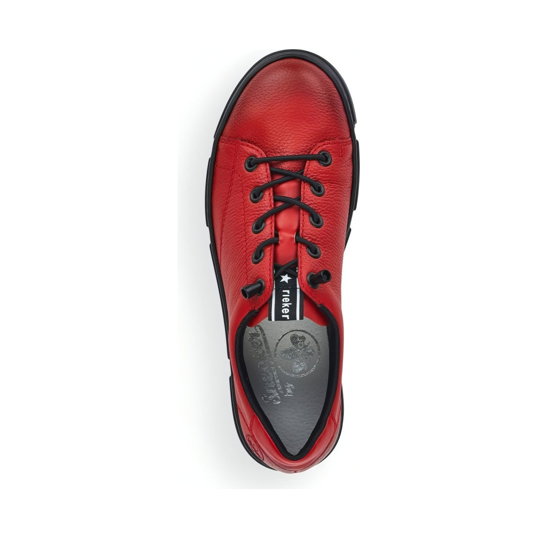 red casual closed sport shoe