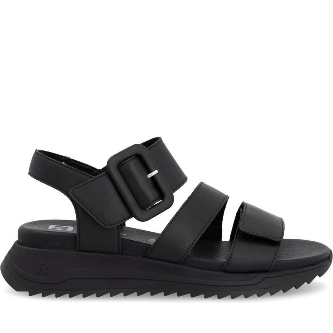 black casual open sandals