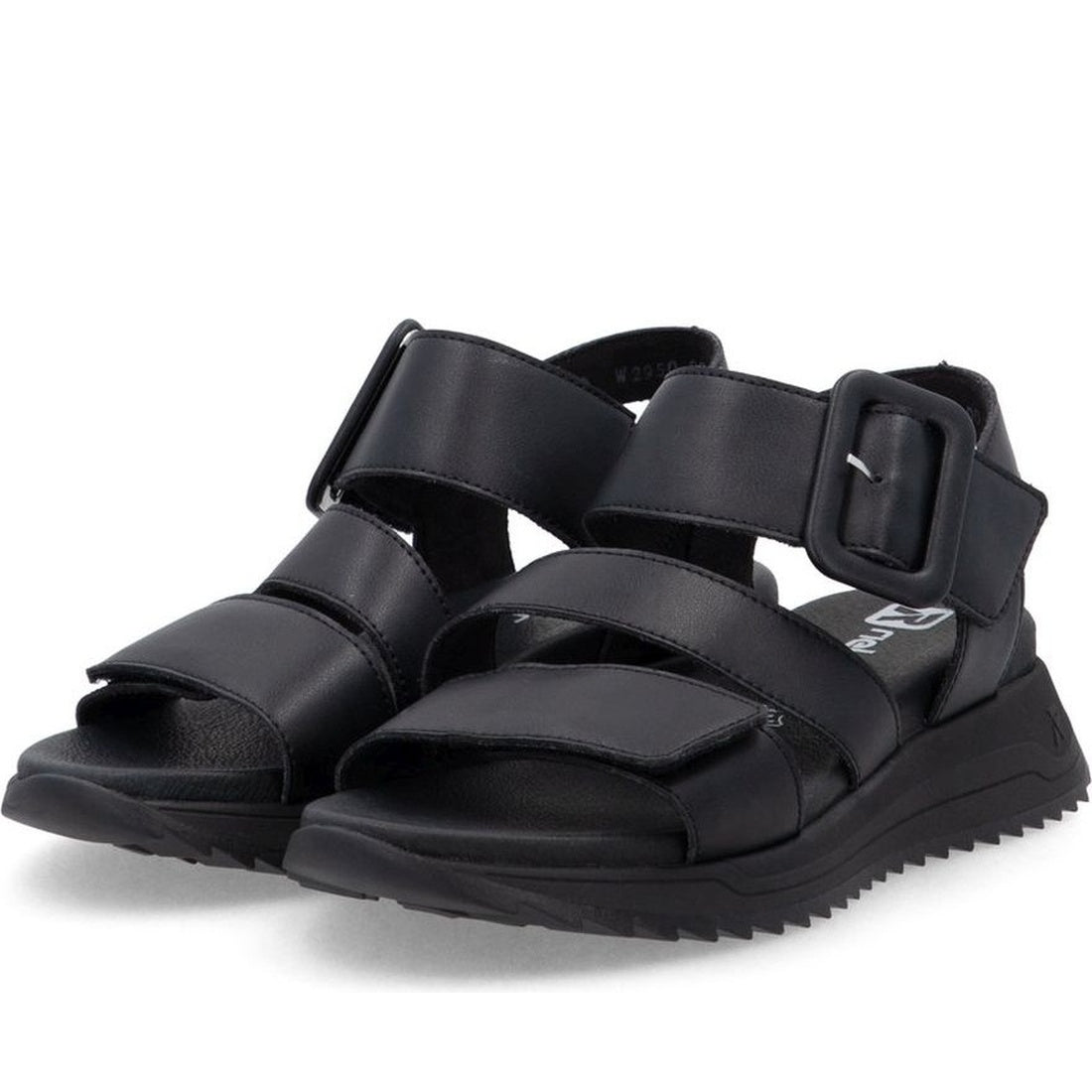 black casual open sandals