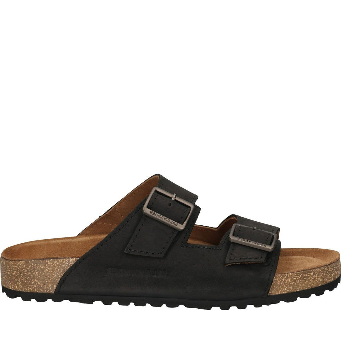 black casual open slippers