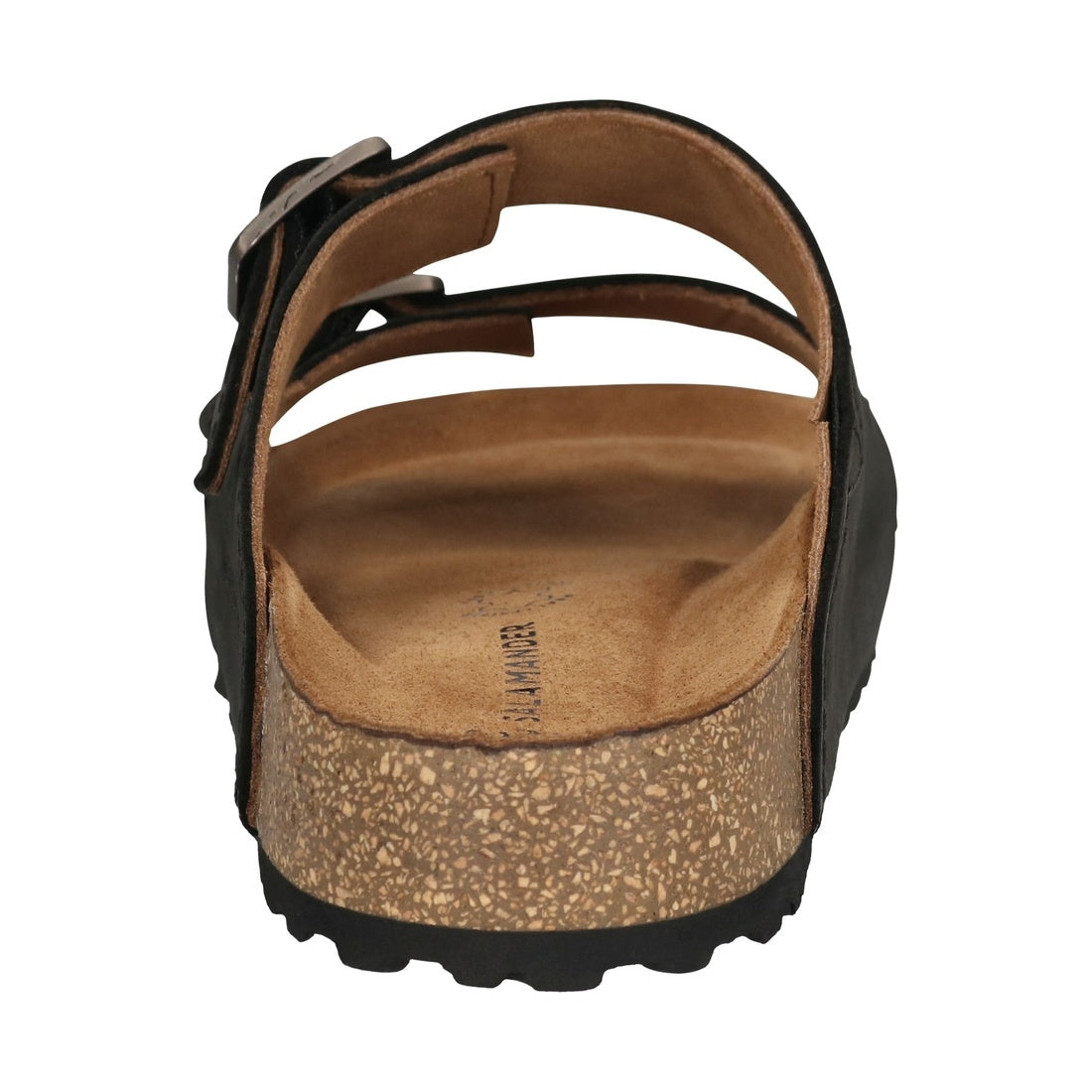 black casual open slippers