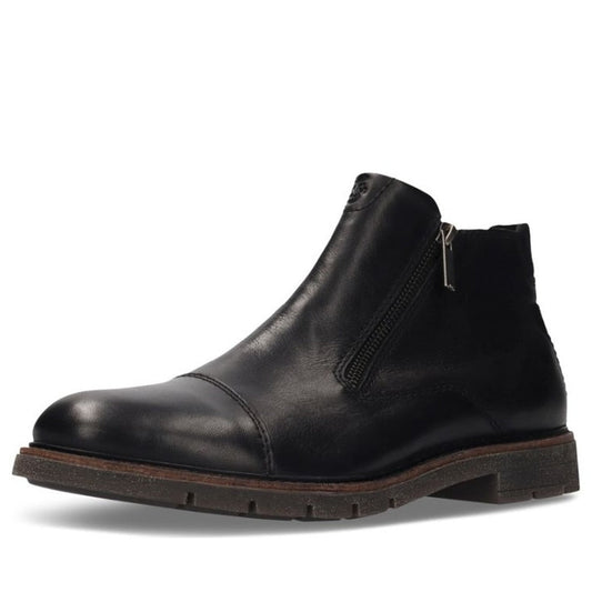 black casual closed booties