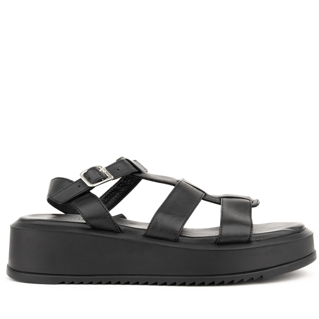 black casual open sandals