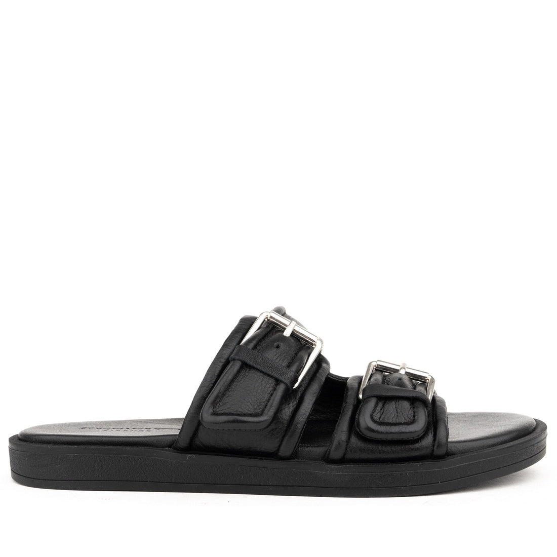 black casual open sandals