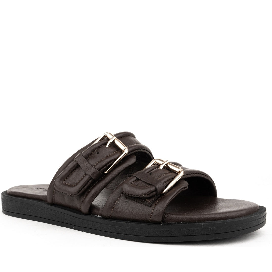 brown casual open sandals