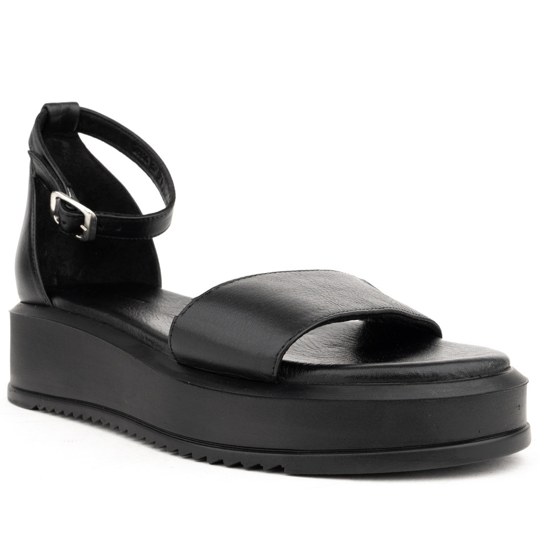 black casual open sandals