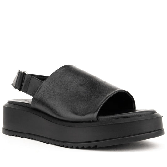 black casual open sandals