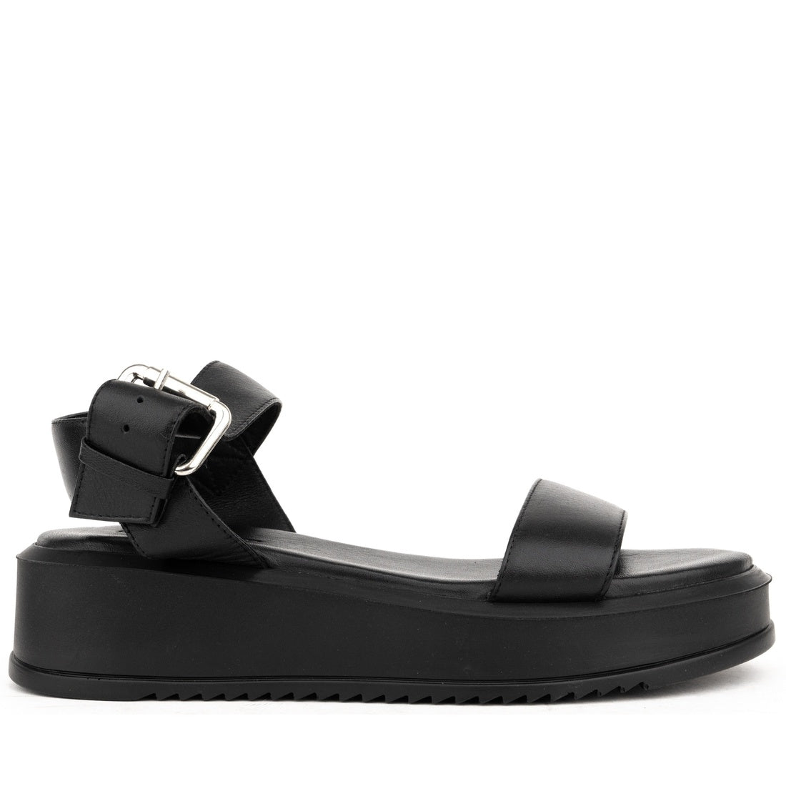 black casual open sandals