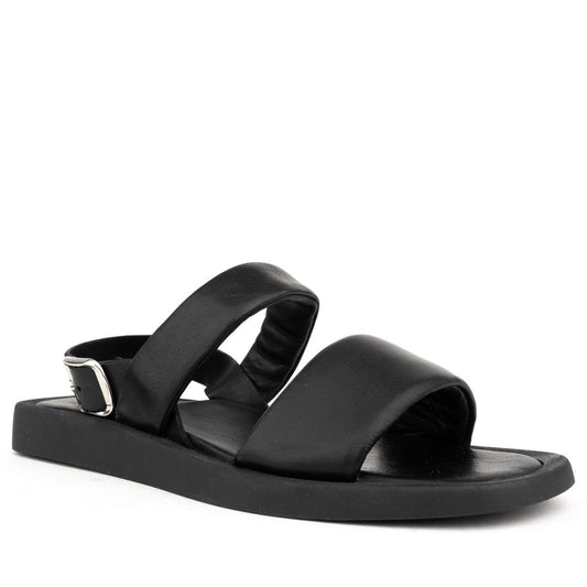 black casual open sandals
