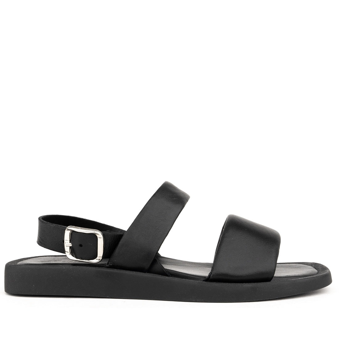 black casual open sandals