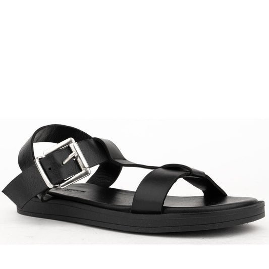 black casual open sandals