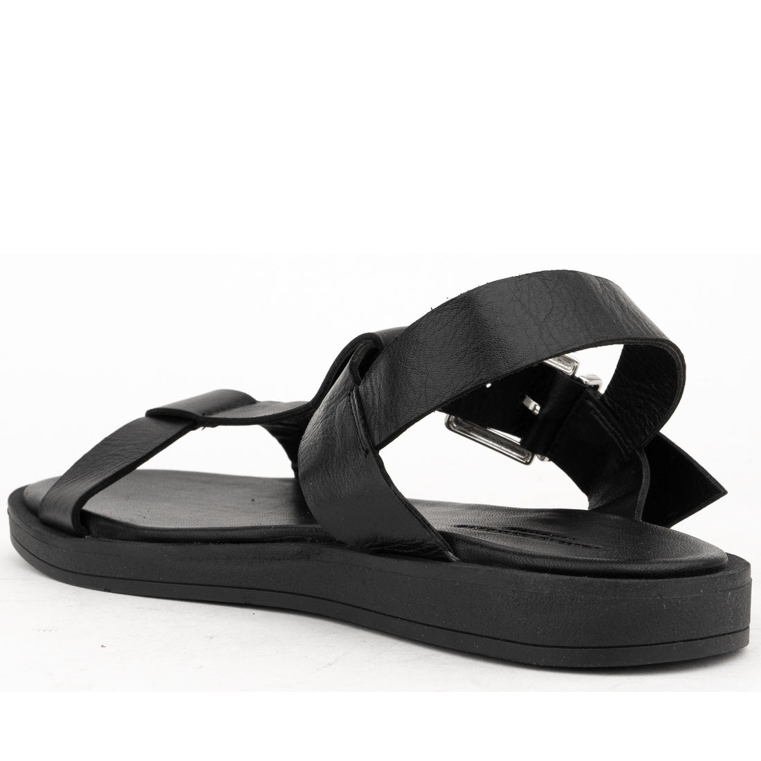 black casual open sandals