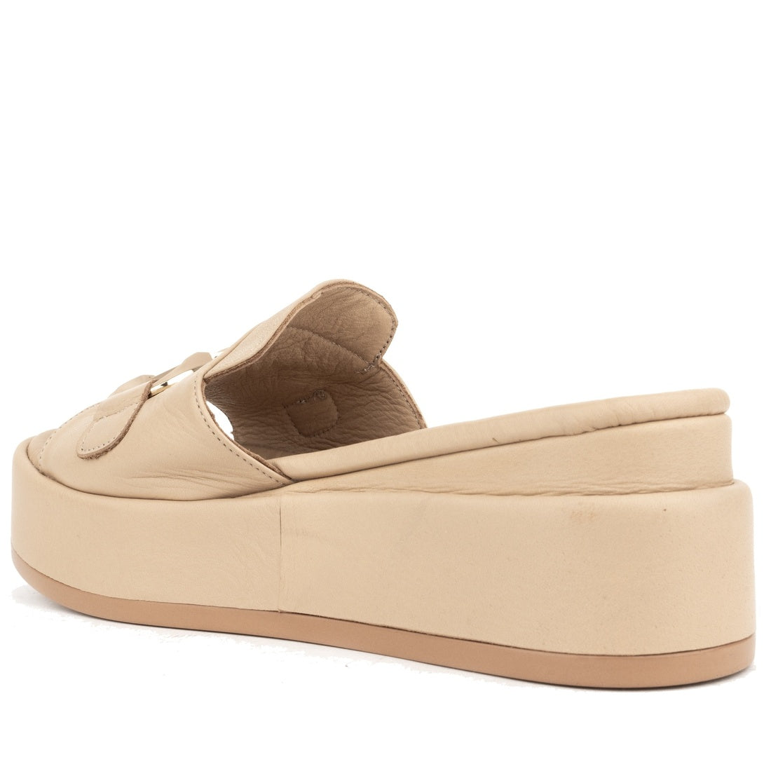 beige casual open slippers