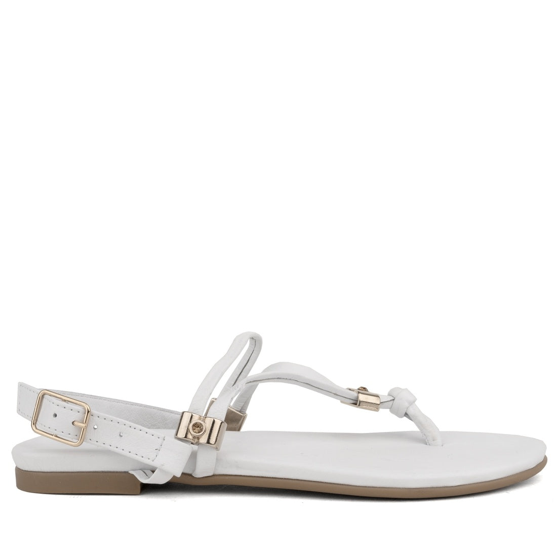 white casual open sandals