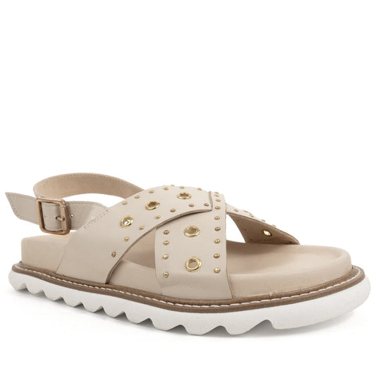 beige casual open sandals