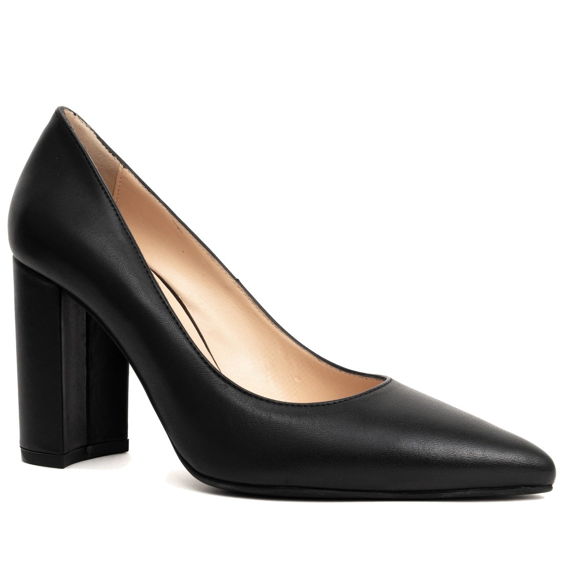 black classic closed pumps