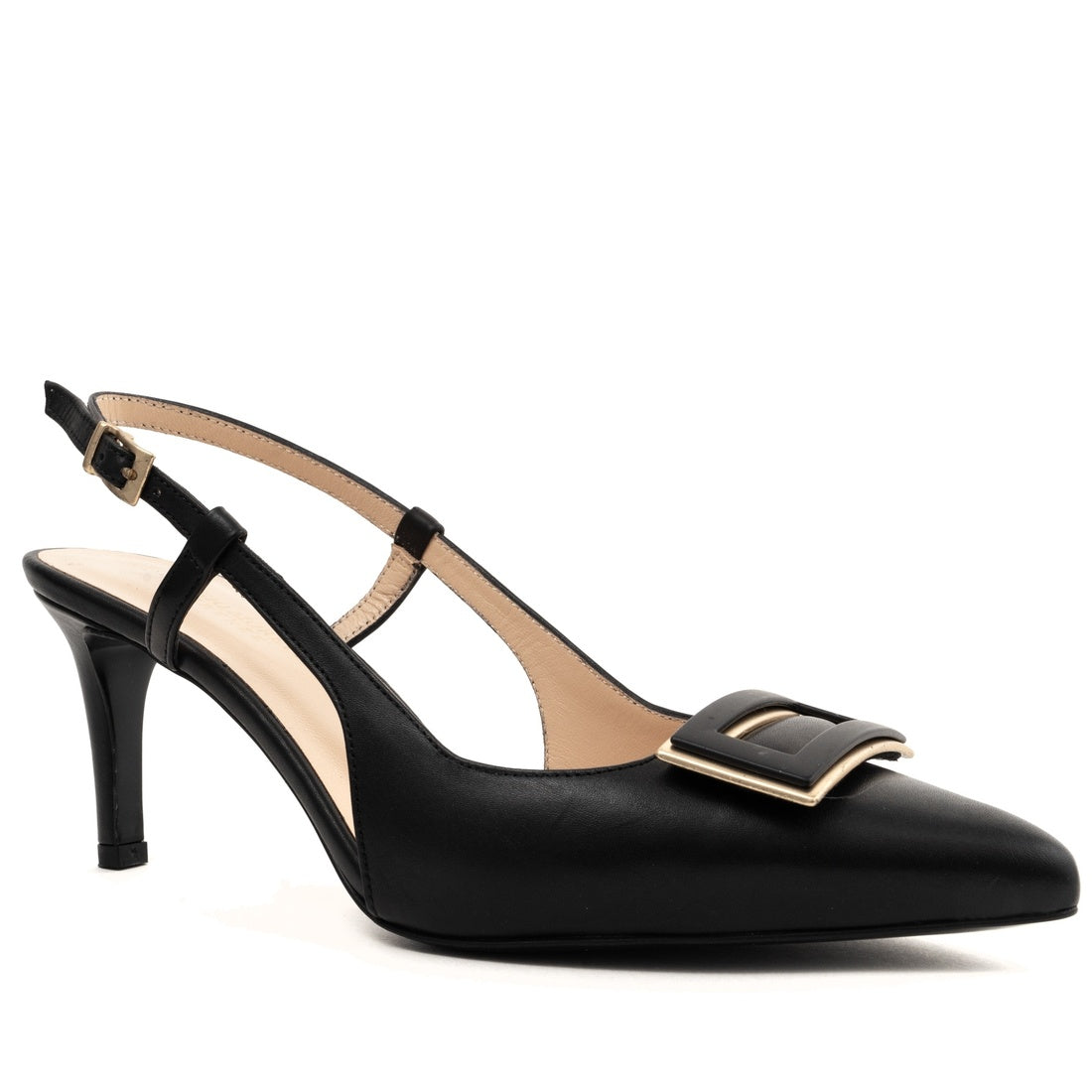 black classic part-open pumps
