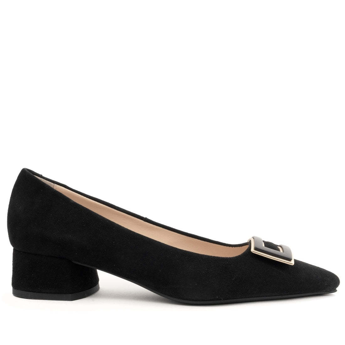 black classic closed pumps