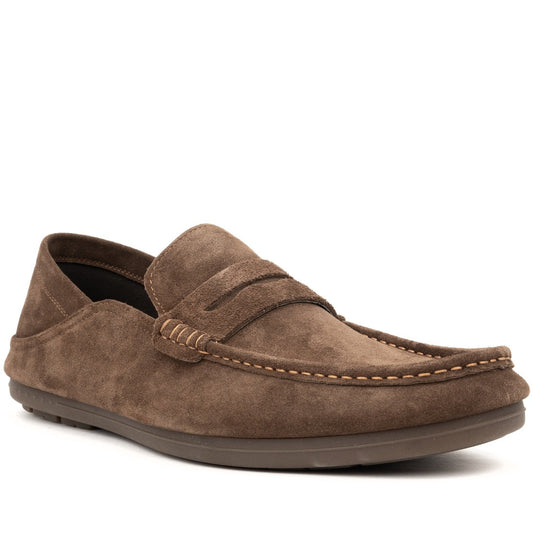 brown casual closed mocasins