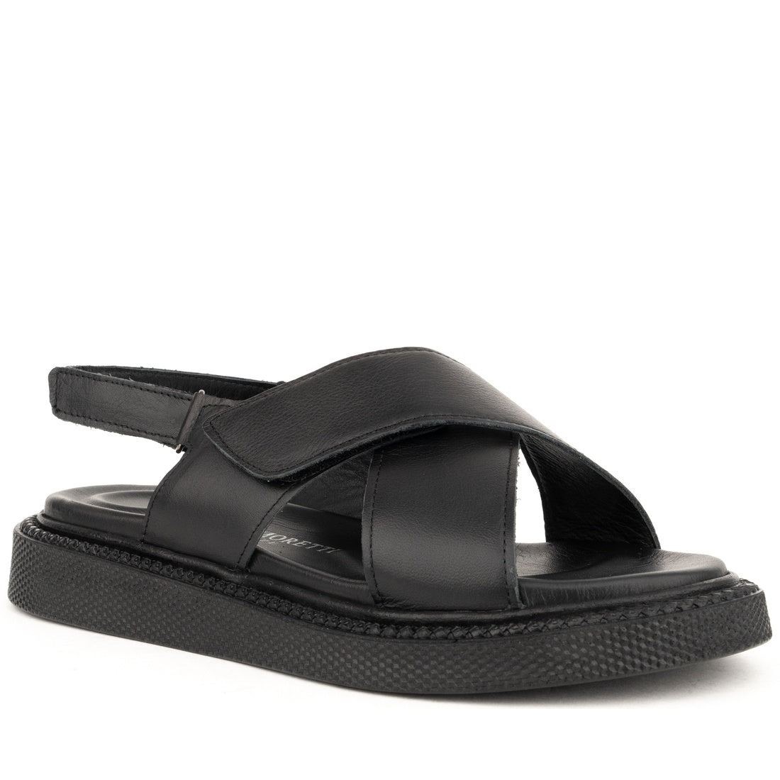 black casual open sandals