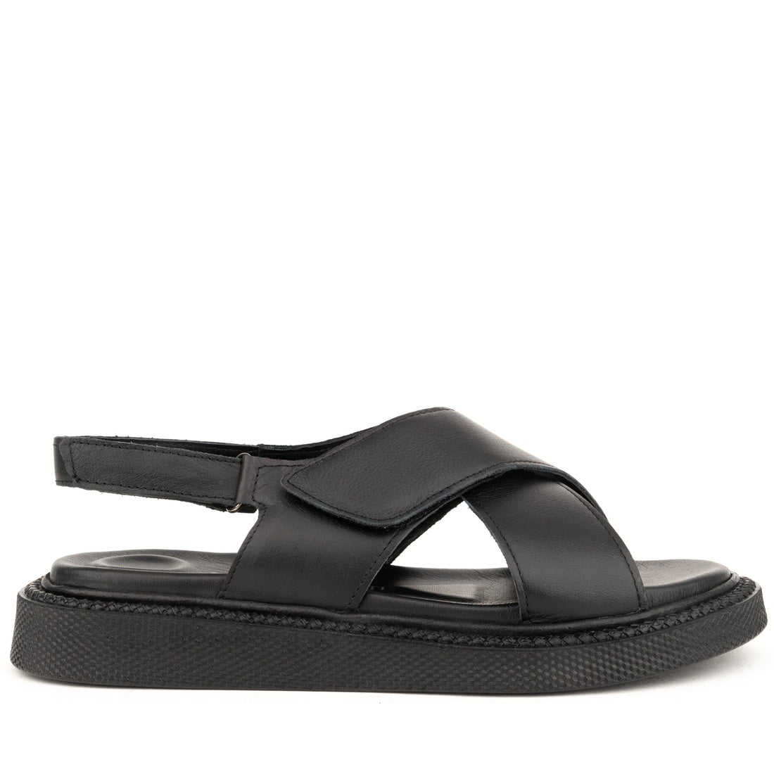 black casual open sandals