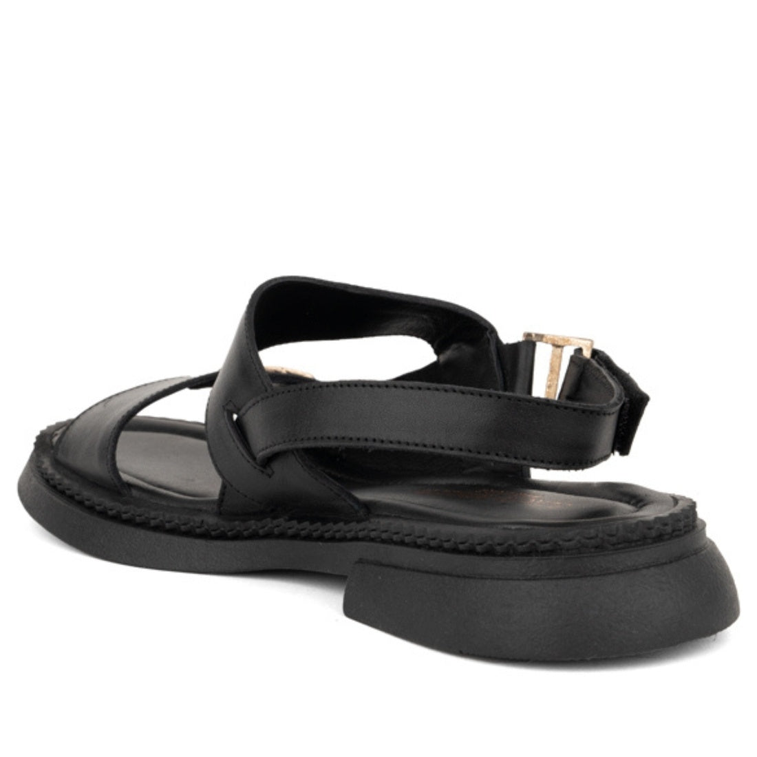 black casual open sandals