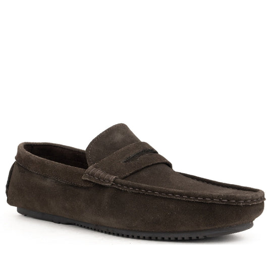 brown casual closed mocasins